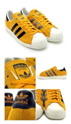 #women's #Lady’s #shoes #Adidas #sneakers #casuals  #sport #Yellow #favorite #design #chic #fashion #ideas #style #cool #footwear Adidas Superstar 80s, Adidas Shoes Mens, Street Style Paris, Adidas Superstar Sneaker, Vintage Adidas