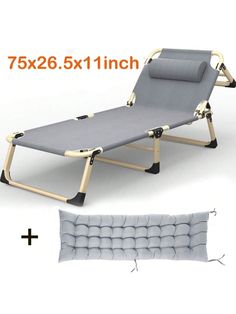 the adjustable chaise lounge chair with wheels is shown in two different sizes and colors