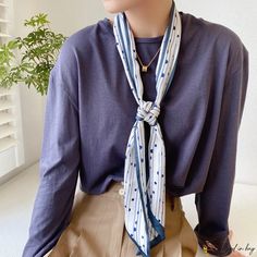 Bird In Bag - The new flow floating belt 14 * 150 simulation silk sharp angle long strip of silk scarf decorative tie bags tied neck large floating belt Small Neck Scarf, Small Neck Scarves, Small Scarf, Scarf Fashion, Scarf Silk, Details Pictures, Belt Style, Summer Scarves, Word Wrap