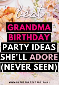 DIY creative grandma birthday party ideas for older women and senior citizens 75 Yr Old Birthday Ideas, 96 Birthday Party Ideas, Centerpieces For 85th Birthday Party, 70th Surprise Birthday Party Ideas For Mom, Grandma 70th Birthday Ideas, 98 Birthday Party Ideas, 79 Birthday Party Ideas, 80th Birthday Party Decorations Diy Centerpiece Ideas, Grandma Surprise Birthday Party