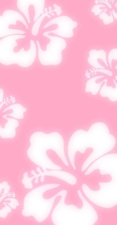 a pink background with white flowers on it