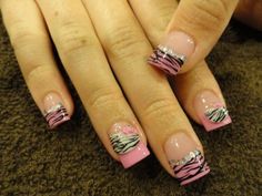 Cute Pink Nails, Animal Nail Art, Teen Style, Tough As Nails, Paws And Claws, Pink Hello Kitty, Pink Zebra, Nails Designs, How To Do Nails