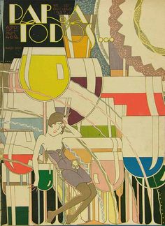 an art nouveau painting with many different colors and shapes, including the words par toi