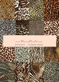 an animal print pattern with the words leather textures