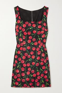 Cherries are something of a lucky charm in Dolce&Gabbana's High Spring '23 collection. This dress is made from satin in a classically feminine silhouette that lets the playful print sing. Cherry Inspired Outfit, Cool Girl Style, Night Dresses, Dolce Gabbana Dress, Clothing Websites, Gowns Of Elegance, Date Night Dresses, Dolce E Gabbana, Satin Mini Dress