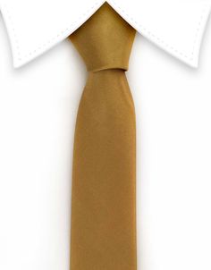 A skinny, gold, satin necktie that will add that golden touch to your wedding attire or special event wardrobe. Elegant Gold Ties For Business, Elegant Adjustable Solid Ties, Classic Gold Tie For Formal Occasions, Classic Gold Tie And Suit Accessories, Classic Gold Suit And Tie Accessories For Formal Events, Classic Gold Suit And Tie Accessories For Black Tie, Classic Gold Suit And Tie Accessories For Formal Occasions, Elegant Gold Ties For Party, Elegant Gold Tie For Black-tie Events