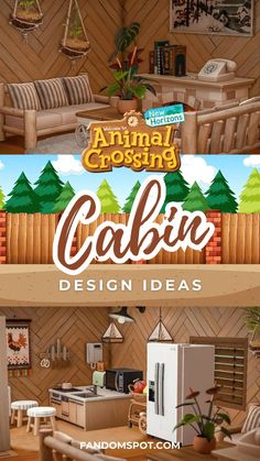 an animal crossing cabin is shown in this video game