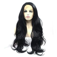 Wig Queen Arwen - The Drag Queen Closet Black Hair Long Hair, Black Hair Wigs, Wig Curly, Front Hair, Wigs Synthetic, Cheap Wigs, Quality Wigs, Hair Women, Custom Wigs