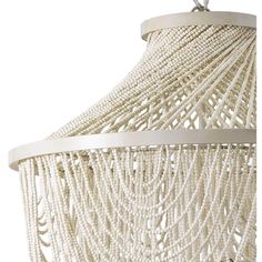 Mariana Chandelier - Lighting - High Fashion Home White Beaded Chandelier, White Bead Chandelier, Shabby Chic Chandelier, Beach Interior Design, Chandelier White, Beach Interior, Cat Light, Luxury Chandelier