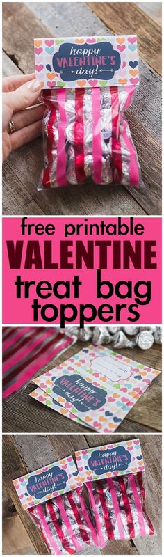 valentine treat bag toppers with the text free printable valentine treat bag toppers