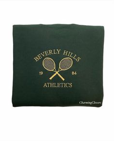 Beverly Hills Athletics Embroidered Crewneck/Sweatshirt. Perfect for tennis and athletics events. Cotton Sweatshirt With Embroidered Logo For Sports, Collegiate Crew Neck Sweatshirt For Team Events, Sports Season Sweatshirt With Embroidered Graphics, Varsity Sweatshirt With Embroidered Logo For Sports Events, Sports Event Sweatshirt With Embroidered Graphics, Crew Neck Sweatshirt With Embroidered Logo For Sports, Embroidered Logo Sweatshirt For Sports Events, Sporty Sweatshirt With Embroidered Logo For Sports, Sports Crew Sweatshirt With Embroidered Logo