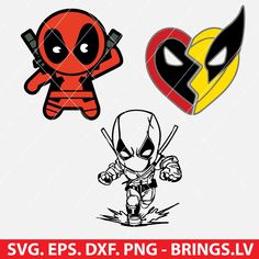 deadpool and deadpool heart svg files