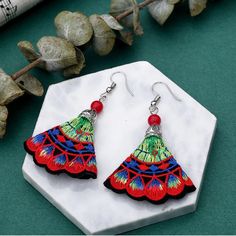 Boho Drop Earrings Boho Ethnic Handmade Bundle & Save Fast Shipping Offers Welcome Posh Ambassador Over 100 Love Notes Please Look At My Other Beautiful Jewelry Multicolor Embroidered Bohemian Earrings, Bohemian Embroidered Festive Earrings, Bohemian Embroidered Earrings For Festive Occasions, Red Bohemian Earrings For Summer, Traditional Red Earrings For Summer, Bohemian Red Embroidered Jewelry, Bohemian Embroidered Red Jewelry, Bohemian Embroidered Drop Earrings, 100 Love Notes