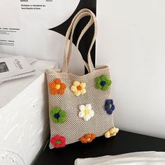 Material: Straw
Texture: Soft
Size: 13"L x 1.2"W x 14.2"H in; It is enough to hold daily stuffs including cell phones, sunglasses, wallet, key etc.
Shoulder strap length: 11 inches Flower Shaped Bag With Adjustable Strap For Summer, Summer Flower-shaped Bag With Adjustable Strap, Summer Flower Shoulder Bag For Everyday Use, Summer Floral Shoulder Bag For Everyday Use, Casual Flower Shaped Shoulder Bag For Summer, Beige Flower-shaped Shoulder Bag For Beach, Trendy Flower Shaped Bag For Beach, Trendy Flower-shaped Beach Bag, Flower Shaped Summer Bag For Daily Use