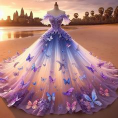 Unrealistic Dresses, Fasion Dressing, Butterfly Ball Gown, Butterfly Gown, Blush Prom Dress, Beautiful Ball Gowns, Beautiful Bridal Dresses