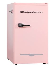 College House Kitchen Decor, Cute Stuff To Put In Your Room, Preppy Mini Fridge, Mini Fridge In Room, Cute Mini Fridge In Bedroom, Kids Mini Fridge, Mini Fridge Aesthetic, Vintage Mini Fridge, Mini Fridge Pink