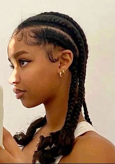 Cute Box Braids Hairstyles, Protective Hairstyles Braids, Pretty Braided Hairstyles, Hairdos For Curly Hair, 4c Hair, Curly Hair Inspiration, Natural Hair Braids, Cornrow, Cornrow Hairstyles