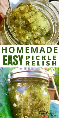 homemade easy pickle relish recipe in a jar