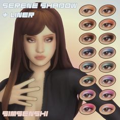 an animated image of a woman with many different eyes