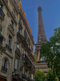 the eiffel tower towering over other buildings