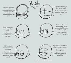 how to draw a cartoon character's head