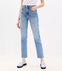 756733 Petite Pants, Petite Jeans, Slim Jeans, Jeans Pants, Effortless Style, Loft, High Rise, Pants, Closet