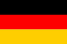 the flag of germany is shown in red, yellow and black colors with an orange stripe