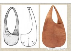 an image of a leather bag with the top and bottom section cut out to show it's shape