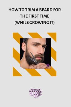 If this is your first beard, trimming is going to be completely foreign to you. But rest easy, for it’s not nearly as complicated as it sounds.To make the trimming process go as smoothly as possible, here are some tips for how to trim a beard for the first time! #beard #beardtrimming Grey Bearded Men, Curly Beard, Beard Haircut