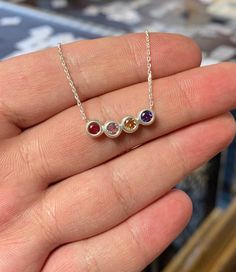 "Family Birthstone Necklace , Birthstone Necklace , Dainty Necklace , Birthstone Gifts , Birthday Gift , Mom Necklace , Personalized Jewelry *Made to order *Chain style:Cable chain *Chain Length:14\"-16\"-18\"-20\" *Finish:silver , gold or rose gold *personalized gift *Big Discount %25 *All items are on sale *Contact us for more information \"Happy Shopping\" This necklace is for you .Type the name you want to explain.If you have a different question,you can ask any time from the messages sectio Sterling Silver Birthstone Necklace Gift, Gift Birthstone Necklace With Bezel Setting, Gift Birthstone Necklace With Bezel Setting And Round Stone, Multicolor Birthstone Necklaces For Gift, Birthstone Necklace For Birthday Gift, Handmade Round Birthstone Necklace For Birthday Gift, Multicolor Birthstone Necklace As A Gift, Handmade Round Birthstone Necklace For Birthday, Multicolor Birthstone Necklace For Gift