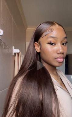 Honey Brown Wigs For Black Women, Brown Hair Baddie, Sew In Hairstyles Light Brown, Light Brown Sew In Weave, Brown Sew In Leave Out, Brown Weave, Brown Wig Install Black Women, Light Brown Quick Weave, Honey Brown Wig Black Women