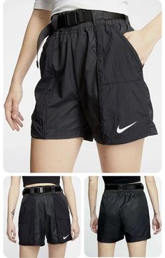 New Nike Women's Swoosh Woven Loose Fit Shorts Size SBlack sportswear. Condition is New with tags. Shipped with USPS First Class. Nike Athletic Shorts With Pockets For Streetwear, Black Sporty Shorts With Side Pockets, Nike Sports Shorts With Side Pockets, Nike Functional Black Shorts, Nike Sportswear Shorts With Side Pockets, Nike Streetwear Shorts With Pockets, Functional Black Nike Shorts, Sportswear Shorts With Pockets For Streetwear, Sportswear Streetwear Shorts With Pockets