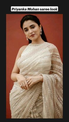 Priyanka Mohan Saree Photos, Pooja Ramachandran, Priyanka Mohan, Bhojpuri Actress, Colors Tv, Fancy Sarees Party Wear, Gaun Fashion