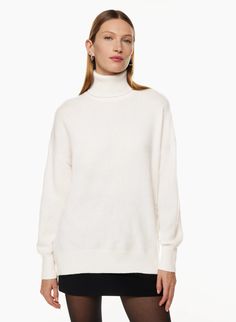 ROSEMONT LUXE CASHMERE TURTLENECK | Aritzia Sweater Aritzia, Denim Vans, Fully Fashioned, Cashmere Turtleneck, Romper With Skirt, Skirt Leggings, Dress Accessories, Bottoms Pants, Everyday Outfits