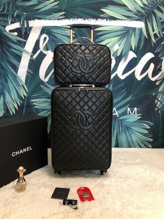 Chanel -Bags - CHL Bags - 004 A+ Excellent Quality; Contact us if you've any questions in your mind. Chanel Luggage, Luxury Suitcase, Designer Travel Bags, Luxury Luggage, Cute Luggage, Stylish Luggage, Leather Trunk, Beg Tangan, Luxury Purses