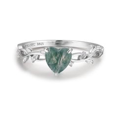 Wrap your fingers in the never-ending love that you deserve with our Everlasting Moss Agate Ring. This heart-shaped moss agate ring is adorned with white topaz that gleams through a twisted leafy band. Evoking a natural elegance, a timeless charm doesn't get much sweeter than this. ✦ Available in both 14K white gold vermeil (14K white gold plated over a sterling silver base) and 10K solid white gold. Bff Rings, Moss Agate Ring, Gold Vermeil Jewelry, Ring White Gold, Agate Ring, Shop Engagement Rings, Moss Agate, White Ring, White Topaz