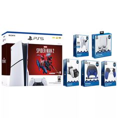 Sony Playstation 5 Slim Disc Marvel’s Spider-Man 2 Bundle with Accessory Kits #ad