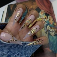 Edgy Nails, Her Nails, Long Acrylic Nails Coffin, Bling Acrylic Nails, Pedicures, Coffin Nails Designs, Fire Nails, Pretty Acrylic Nails