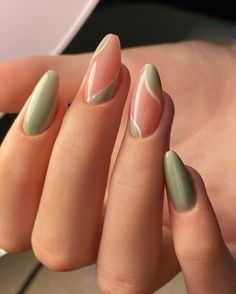 Kutek Disney, Green Acrylic Nails, Her Nails, Simple Acrylic Nails, Classy Acrylic Nails, Almond Acrylic Nails, Acrylic Nails Coffin Short, Classy Nails, Pretty Acrylic Nails