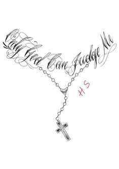 a rosary with the word faith on it and an image of a cross hanging from it