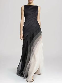 Ombre Layered High Waist Irregular Dress Organza Styles, Long Dresses Elegant, Tulle Maxi Dress, Amazing Dresses, Fantasy Wardrobe, Dream Outfits, Dress Sleeve Length, Evening Dresses With Sleeves, Sleeveless Outfit