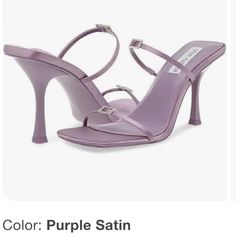 New Steve Madden Sandals. Some Pallets Minor Scratches On The Shoe. Not Very Noticeable Sz 9 4” Heel. Never Worn Y2k Heels, Purple Square, Jeweled Heels, Steve Madden Sandals, Steve Madden Heels, Steve Madden Shoes Heels, Prom Formal, Heeled Sandal, Heel Sandal