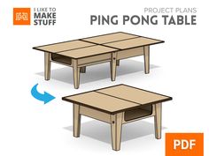 the ping pong table is shown with instructions to make it easier for people to use