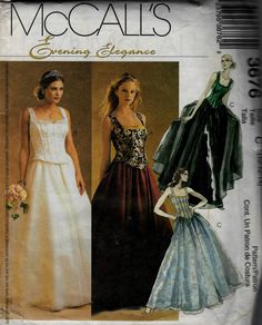 the sewing pattern for this evening gown is very easy to sew