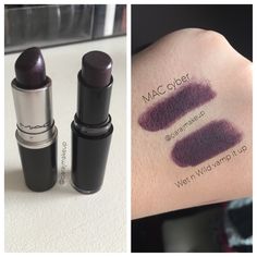 Wet n Wild's "vamp it up" is an exact dupe for MAC's "cyber" lipstick. Wet And Wild Lipstick, Vamp Lipstick, Vampy Lipstick, Oh My Goddess, Makeup Shades, Purple Lipstick, Fancy Makeup