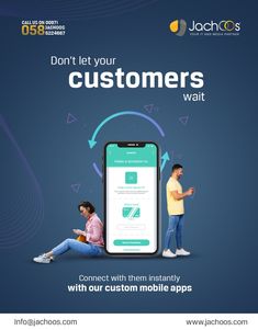 a man and woman sitting on the ground next to each other with text that reads don't let your customers wait