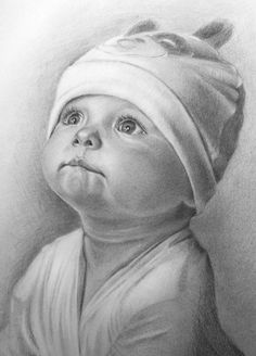 a drawing of a baby wearing a turban