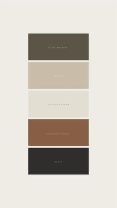 the color scheme for an interior design project with neutrals, browns and beiges