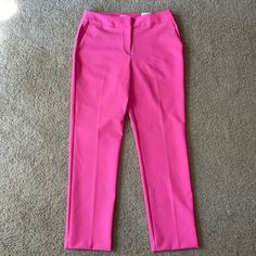 Rachel Zoe Dress Casual Pants Hi-Rise Slim Leg Hot Pink. Nwt Size 8 Inseam 28 Inches Waist 15 - 15.5 Approximately Hips 19 Inches Four- Way Stretch Skinny Leg Fitted Through The Hip, Thigh & Leg Perfect Style For Summer/ Spring 66 % Nylon/ 24% Polyester/10 % Spandex If You Need To Know The Measurements Ask Me Fitted Elastane Dress Pants For Spring, Pink Elastane Pants For Spring, Spring Pink Elastane Pants, Pink Elastane Pants For Workwear, Pink Fitted Ankle-length Dress Pants, Pink Elastane Pants For Work, Pink Ankle-length Dress Pants For Spring, Pink Tapered Leg Dress Pants For Spring, Casual Fitted Pink Dress Pants