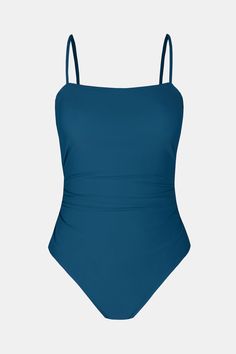 Get ready to embrace the sandy daze with our Sandy Daze Shirred One Piece Swimsuit! This stylish and flattering swimsuit features shirred detailing that accentuates your curves and provides a comfortable fit. Whether you're lounging by the pool or enjoying a day at the beach, this one-piece will make you feel confident and chic. Product code: CAA12E3F068UU Features:  Square neck Removable cups Medium bust support Adjustable cami straps Strappy cutout back Classic bum coverage Lining: 92%POLYESTER,8%SPANDEX Material: 80%NYLON,20%SPANDEX. Summer Nylon Tankini For Pool, Solid Color Ruched Swimwear For Beach Party, Solid Ruched Swimwear For Beach Party, Blue Swimwear With Ruched Back For Poolside, Beachwear Tankini With Ruched Back For Sunbathing, Solid Swim Dress With Lined Body For Pool, Summer Ruched Nylon Swimwear, Solid One-piece Swimwear With Ruched Back, Swim Dress For Pool